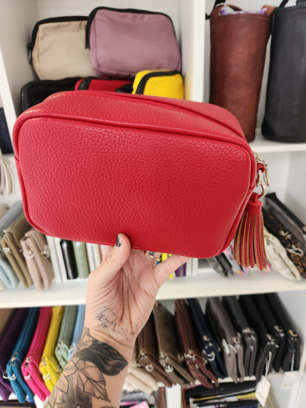 Cross body box purse