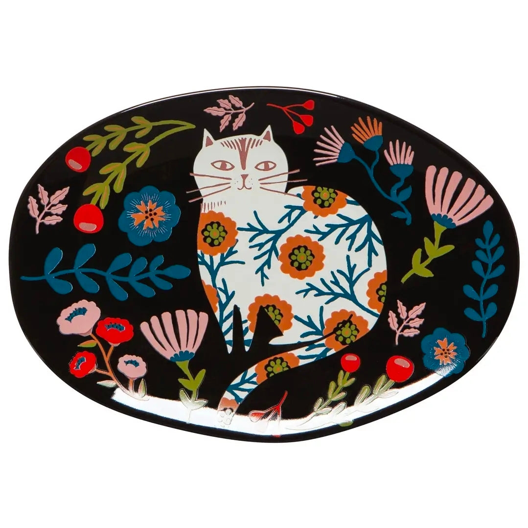 Cat bloom trinket tray