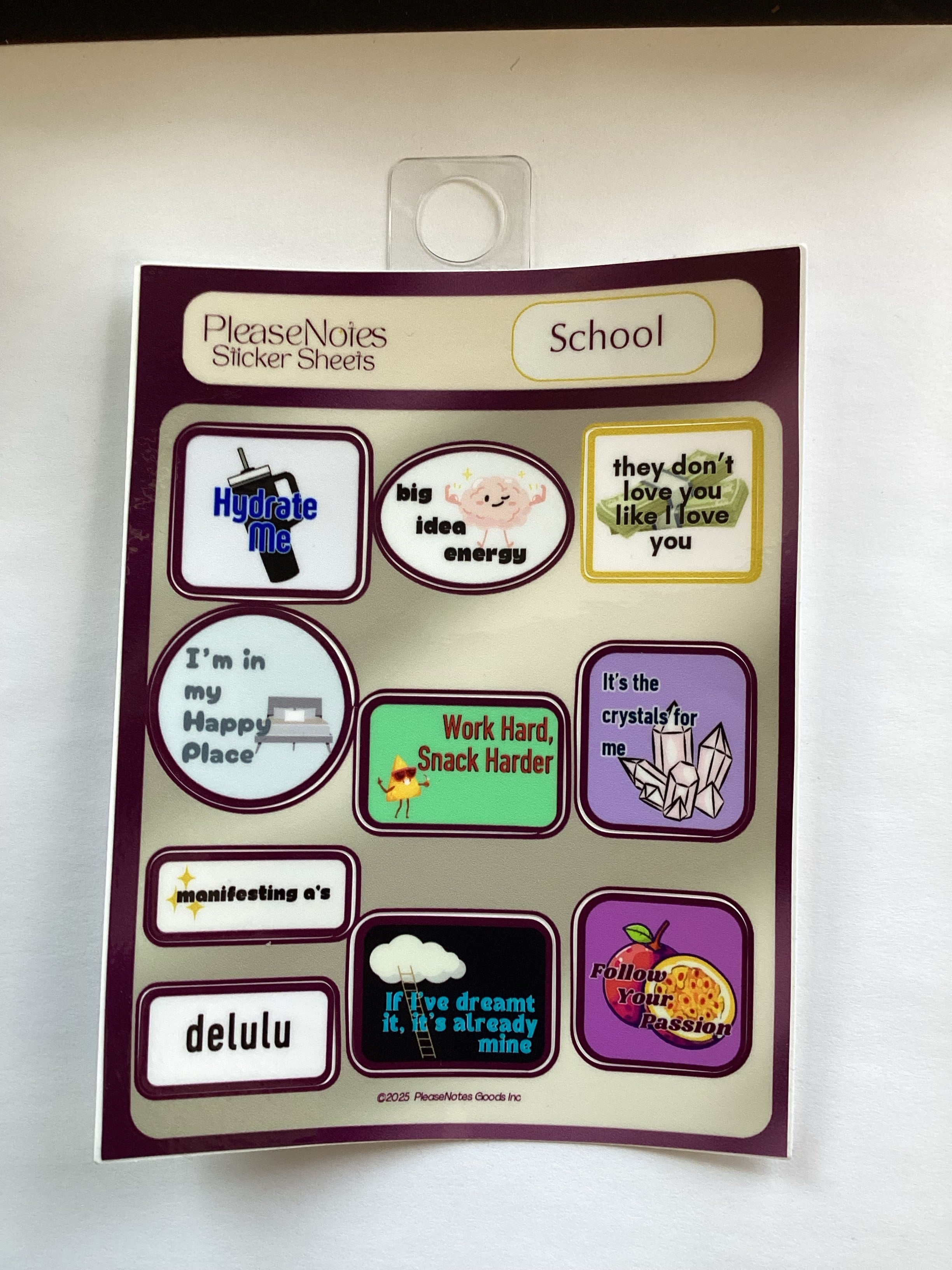 Please notes sticker sheets