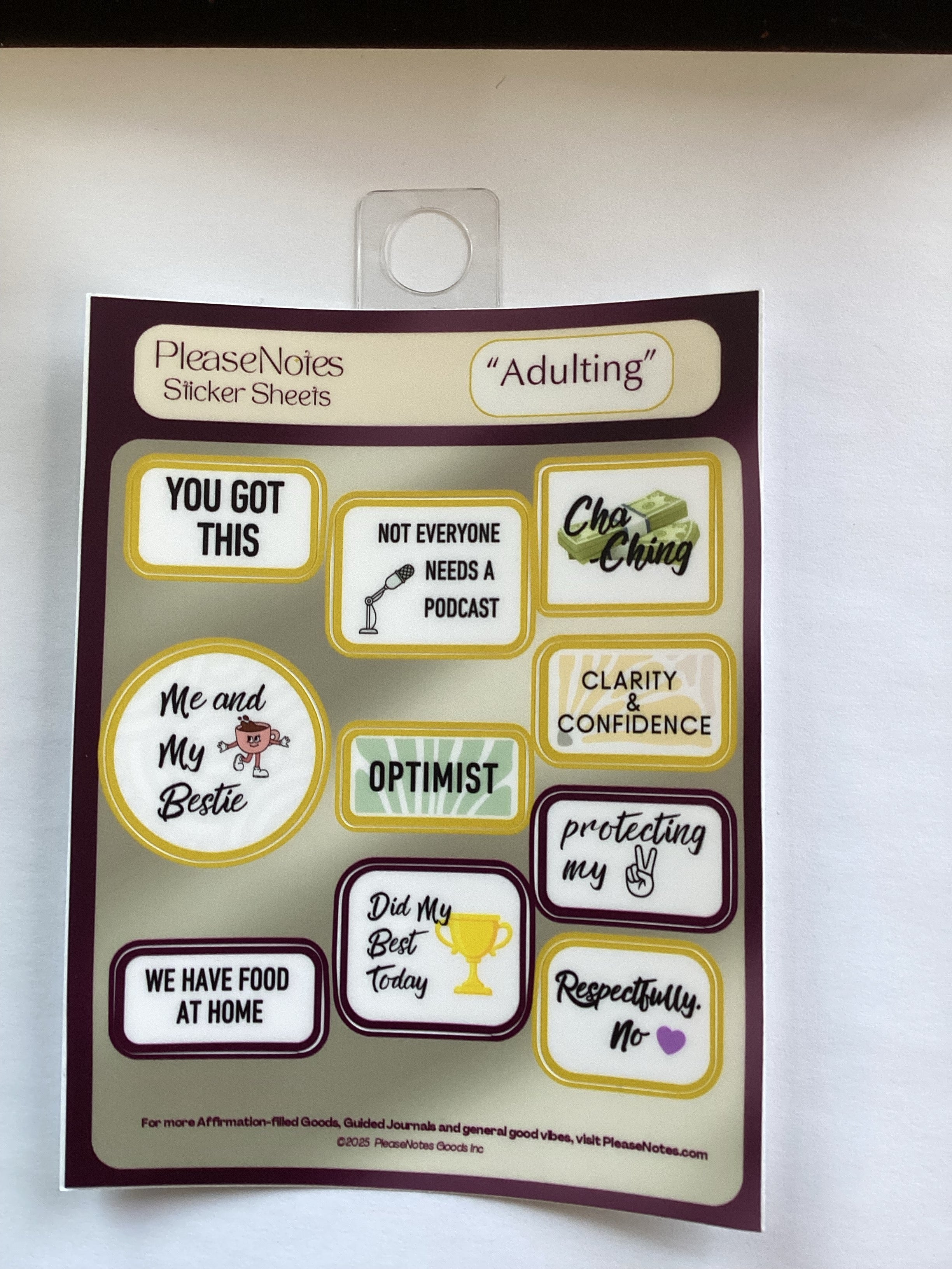 Please notes sticker sheets