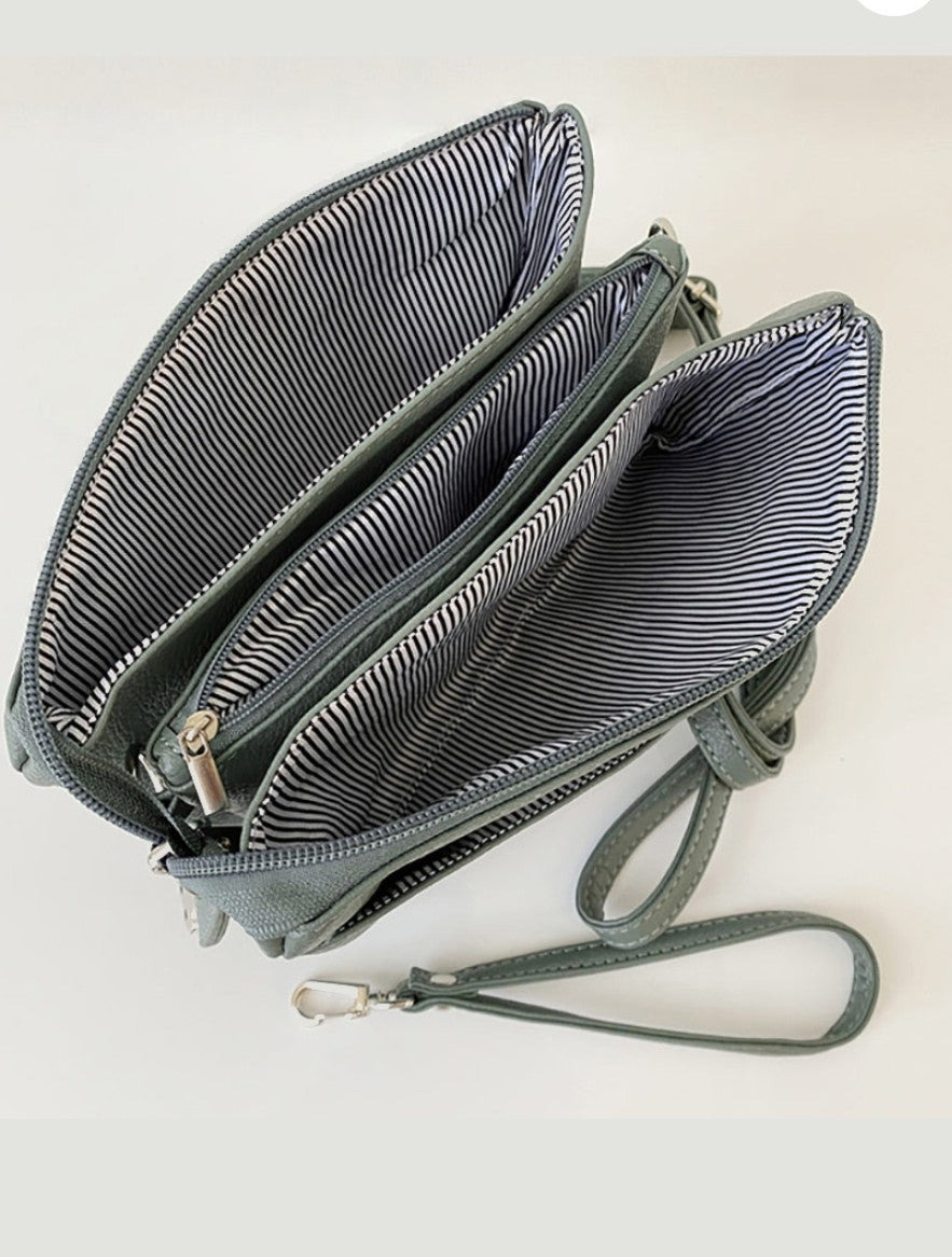 Cross-body purse/wristlet